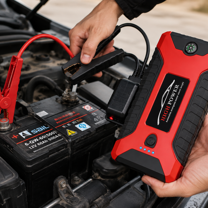 JUMP STARTER E COMPRESSOR DE AR PORTÁTIL